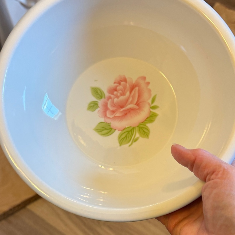 Charming Floral White Bowl